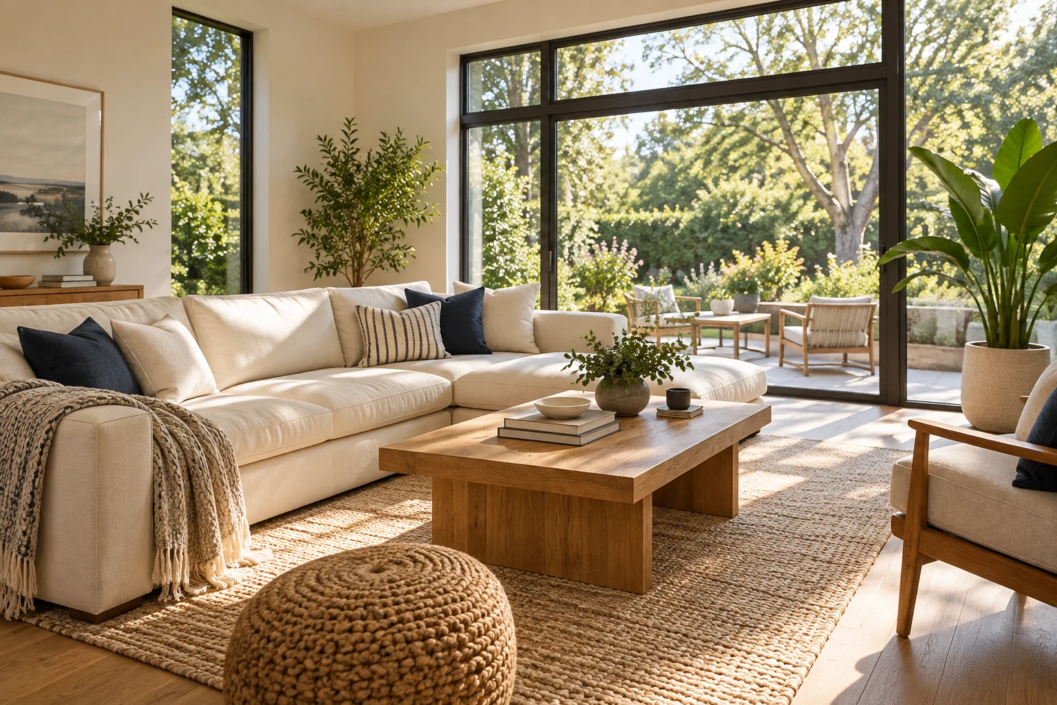 Bright, comfortable living room