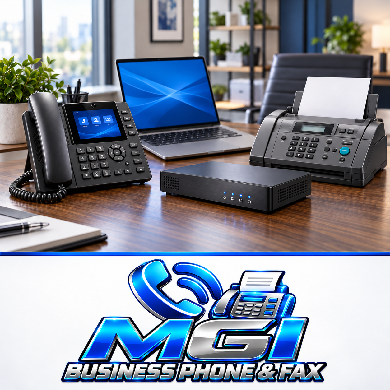 MGI business phone & fax graphic